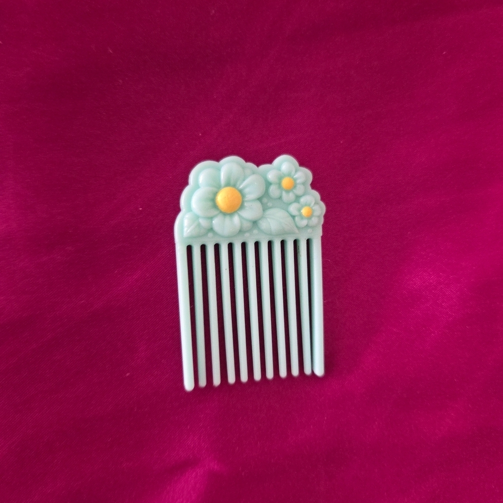 Vtg My Little Pony Floral Hair Comb with Pastel Flowers